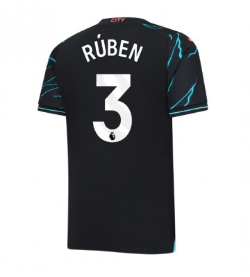 Manchester City Ruben Dias #3 Tercera Equipación 2023-24 Manga Corta